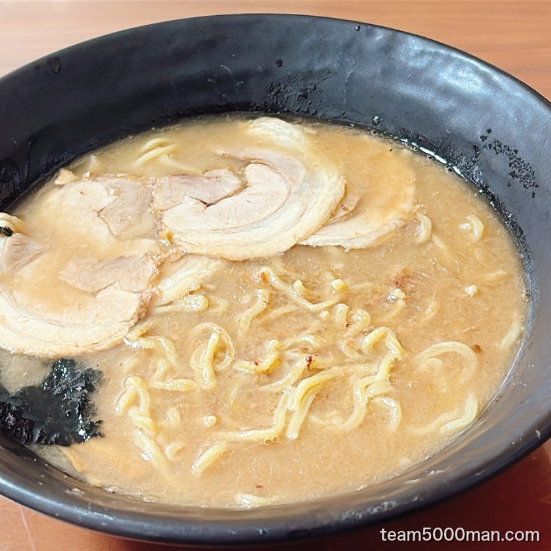 無鉄砲 とんこつラーメン 完成丼の俯瞰