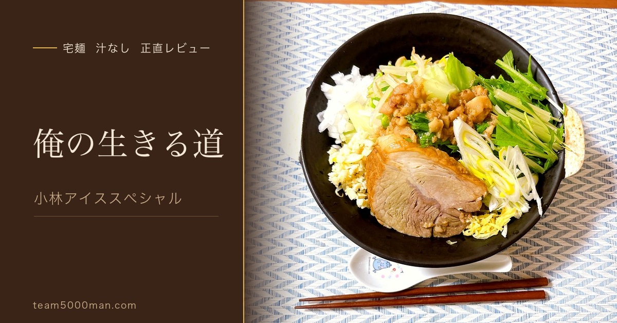 俺の生きる道 宅麺汁なしレビュー アイキャッチ