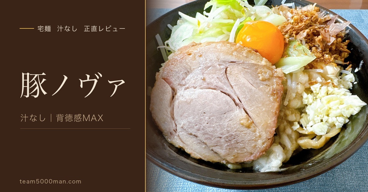 豚ノヴァ 汁なし 宅麺お取り寄せ実食レビュー