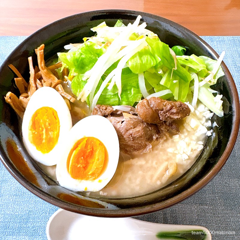 ごっつ タン二郎 豚タン・メンマ・味玉の完成丼
