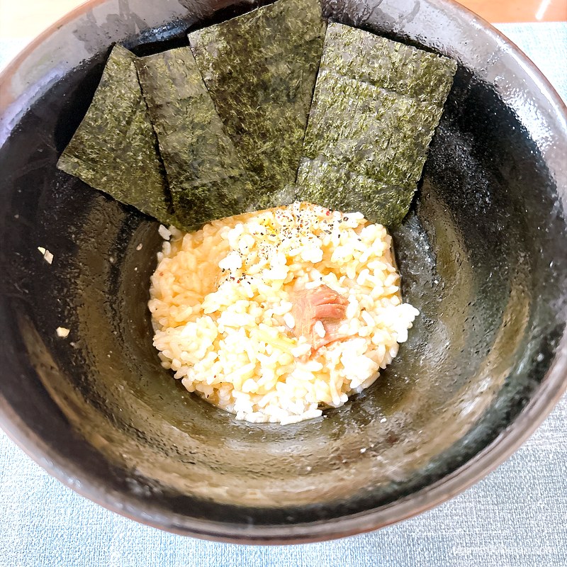 ラーメン一心 残ったスープにご飯を入れた〆